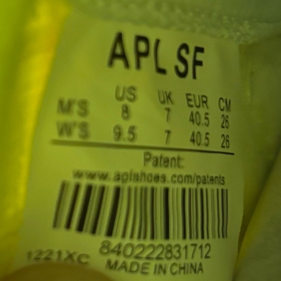 APL SUPERFUTURE Sneakers – Energy/Silver/White – Men's Size 8 – NIB - Picture 7 of 8